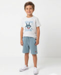 YUKTH KIDS Boys Printed T-shirt and Shorts set.