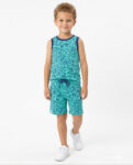 YUKTH KIDS Boys All Over Print Vest and Shorts Set.
