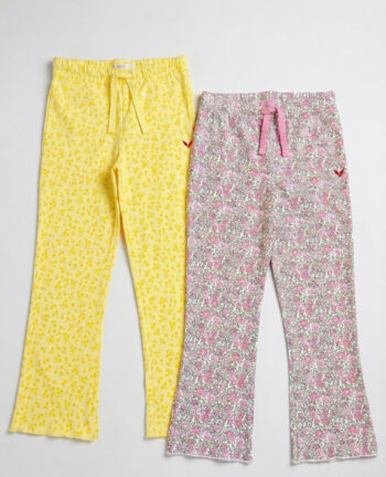 YUKTH KIDS Girls' cotton floral trouser set